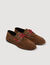 Suede lace-up boat shoes
