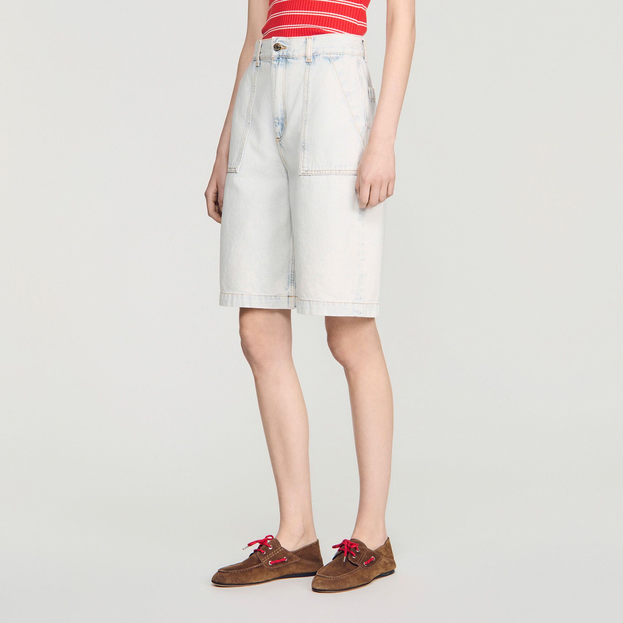 Suede lace-up boat shoes
