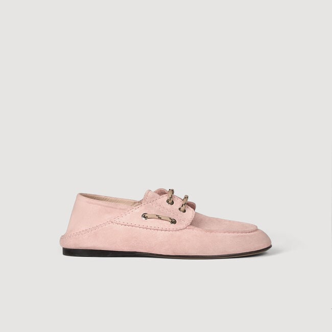Suede boat shoe loafers
