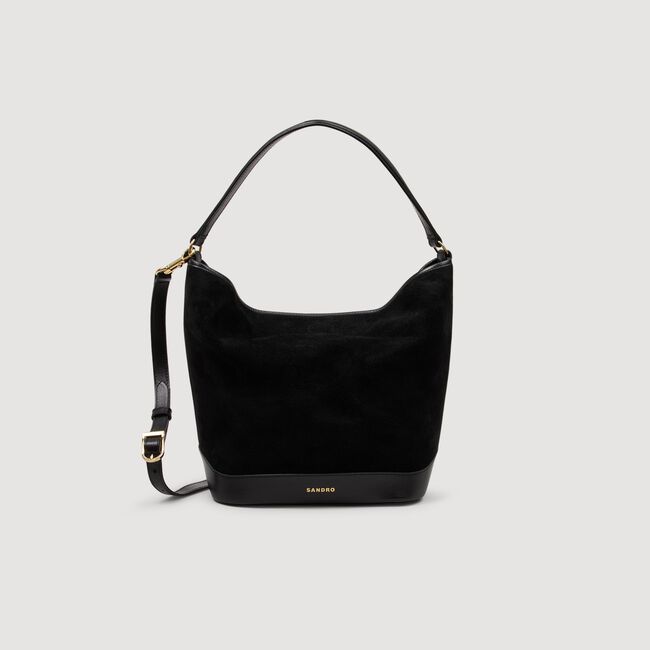 TANGOSO suede and leather bucket bag