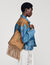 Leather and suede fringe bag