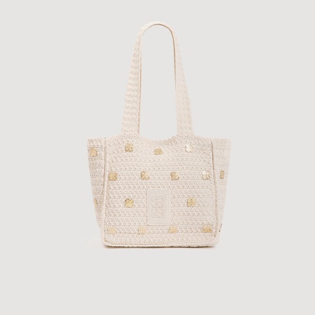 Crochet bag with charms
