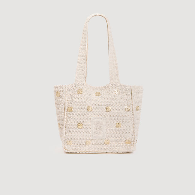 Crochet bag with charms