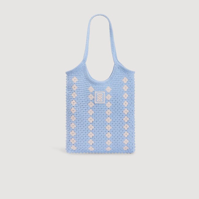 Two-tone crochet bag