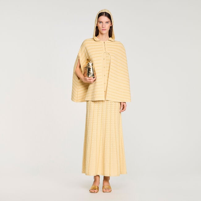Rhinestone knit cape