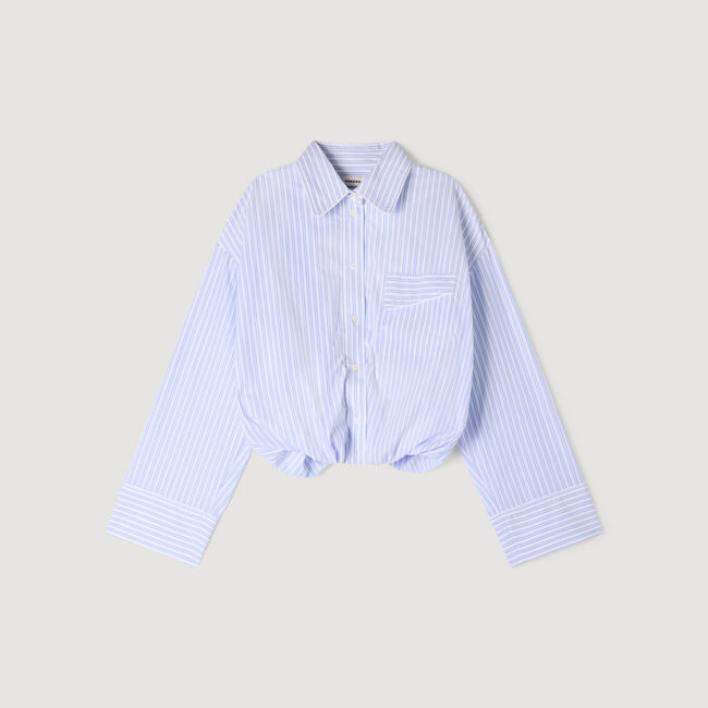 Cropped striped shirt