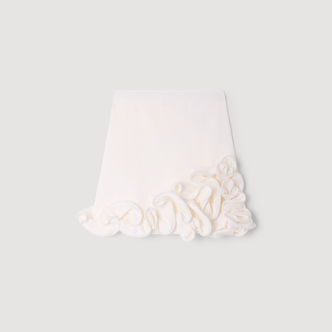 Mini floral knit skirt