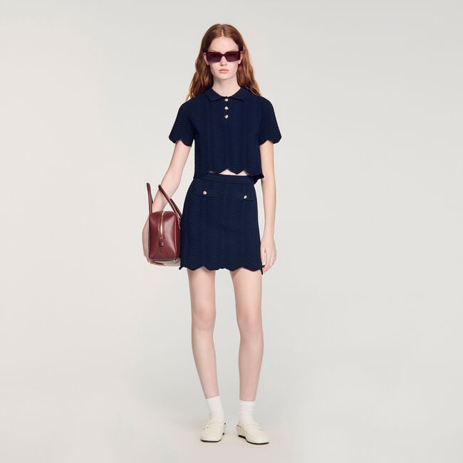 Mini knit skirt