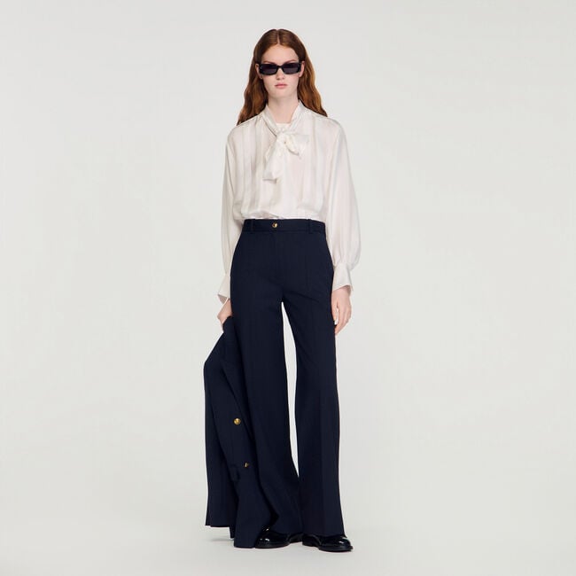 Minimal chalk-striped trousers