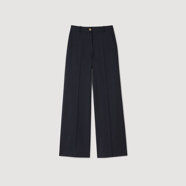 Minimal chalk-striped trousers