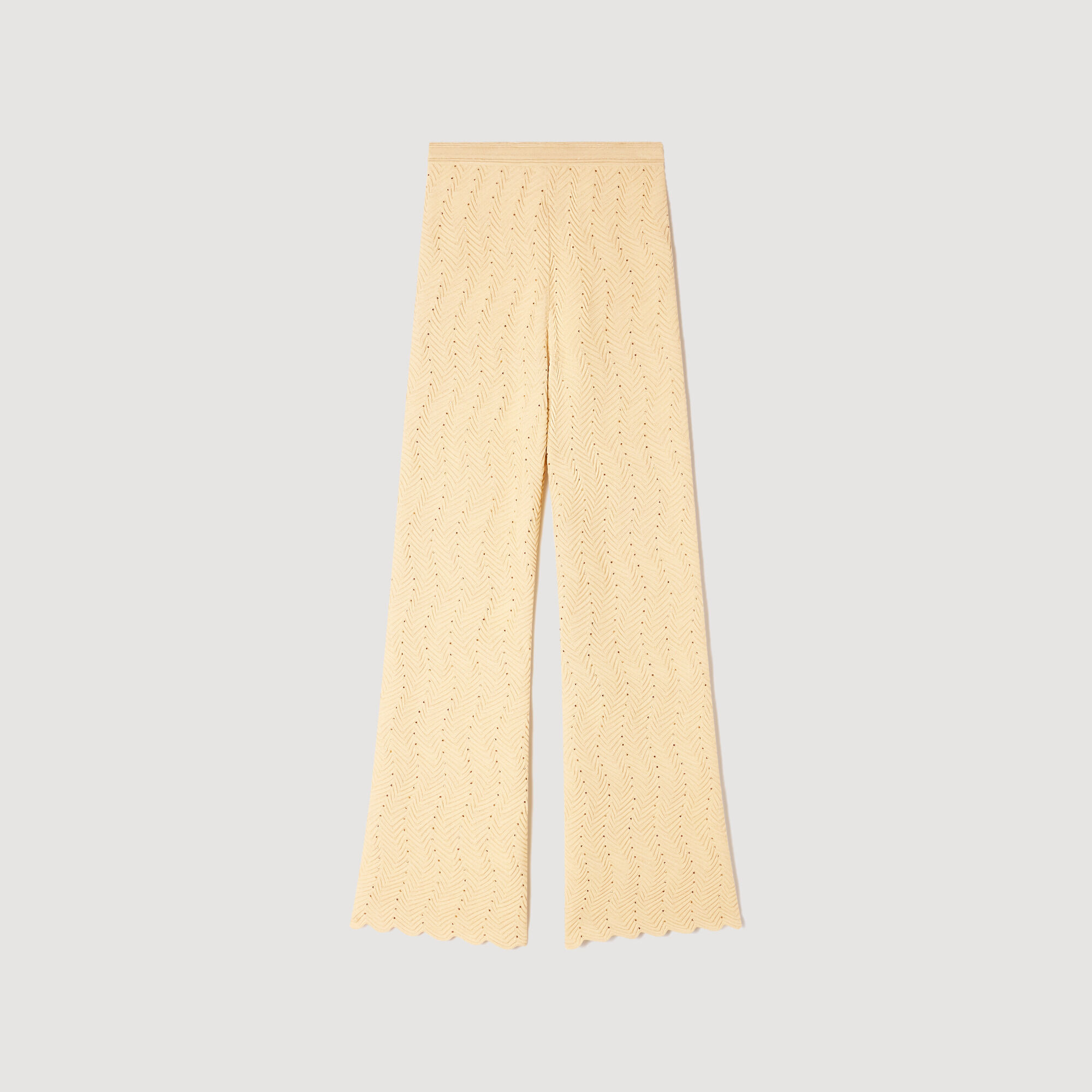 Rhinestone knit trousers