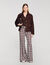 Floral-print flowy trousers