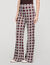 Floral-print flowy trousers
