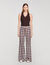 Floral-print flowy trousers