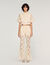 Guipure lace trousers