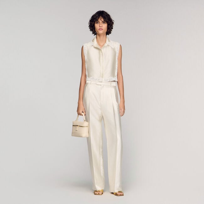 Satin trousers
