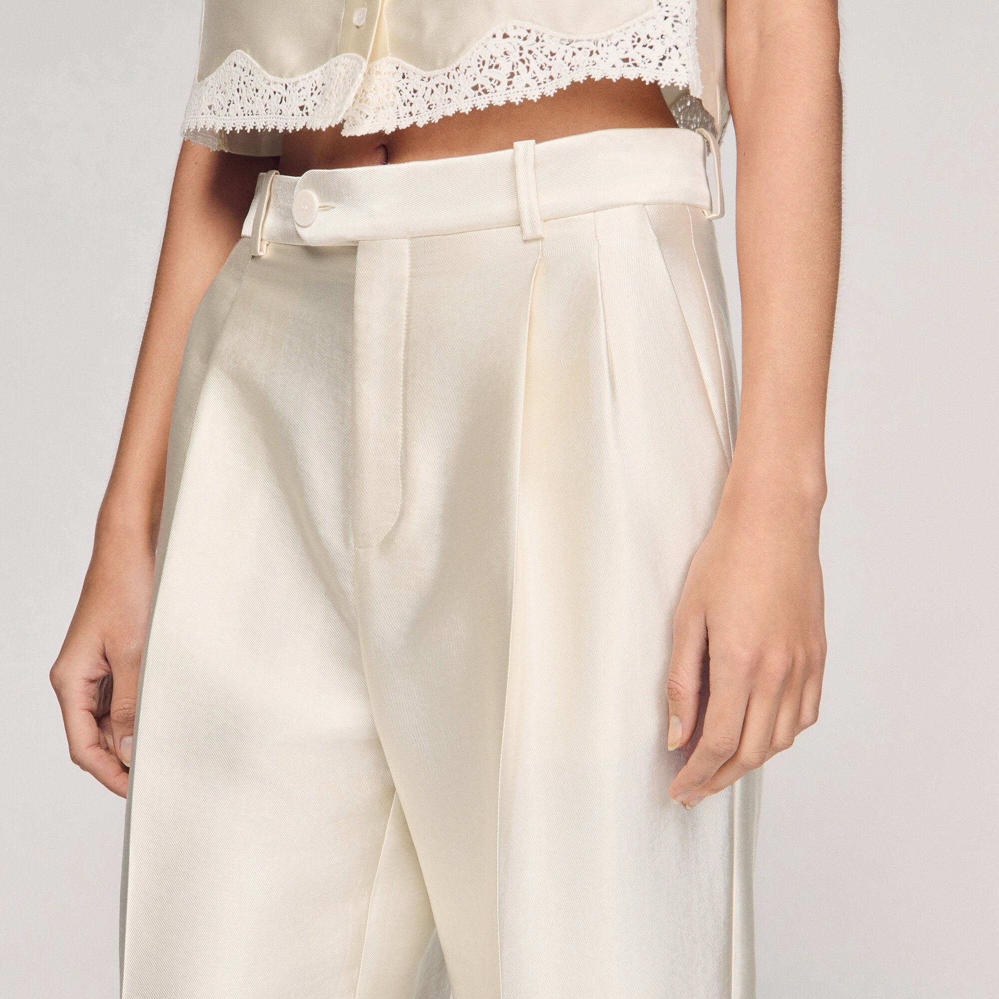 Satin trousers