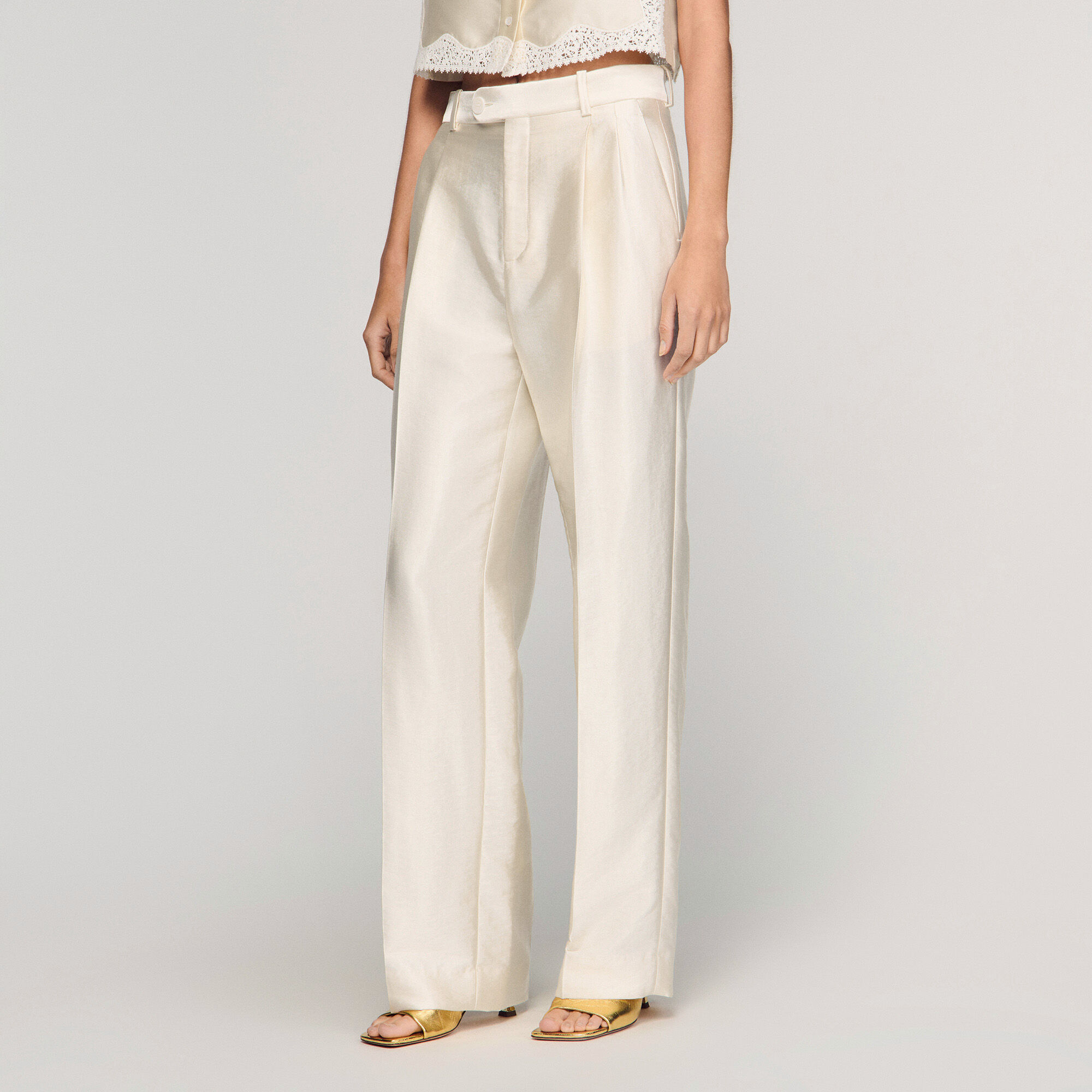 Satin trousers