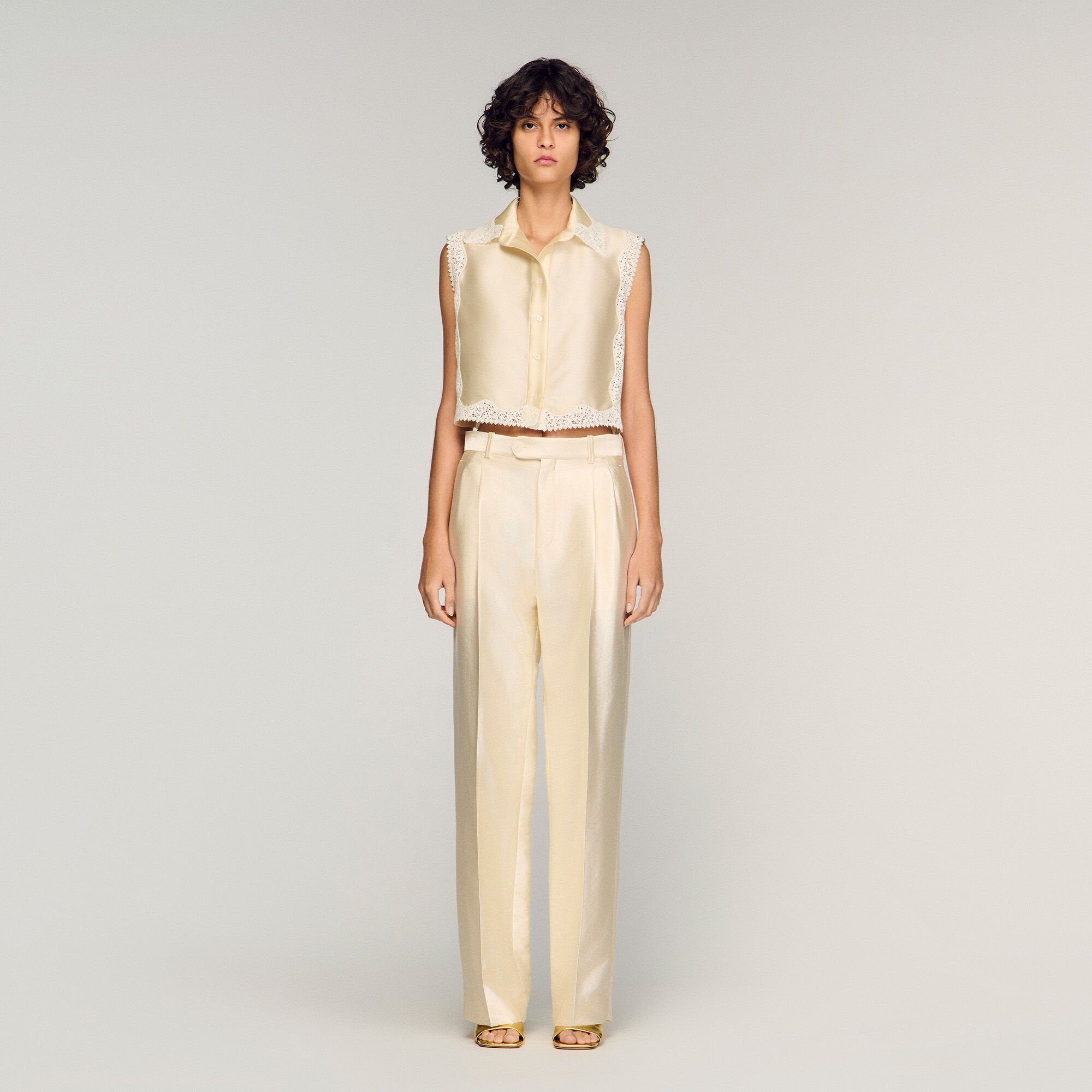 Satin trousers
