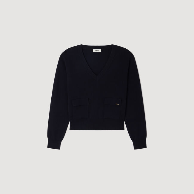 V-neck wool sweater
