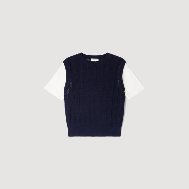 Pointelle knit sweater