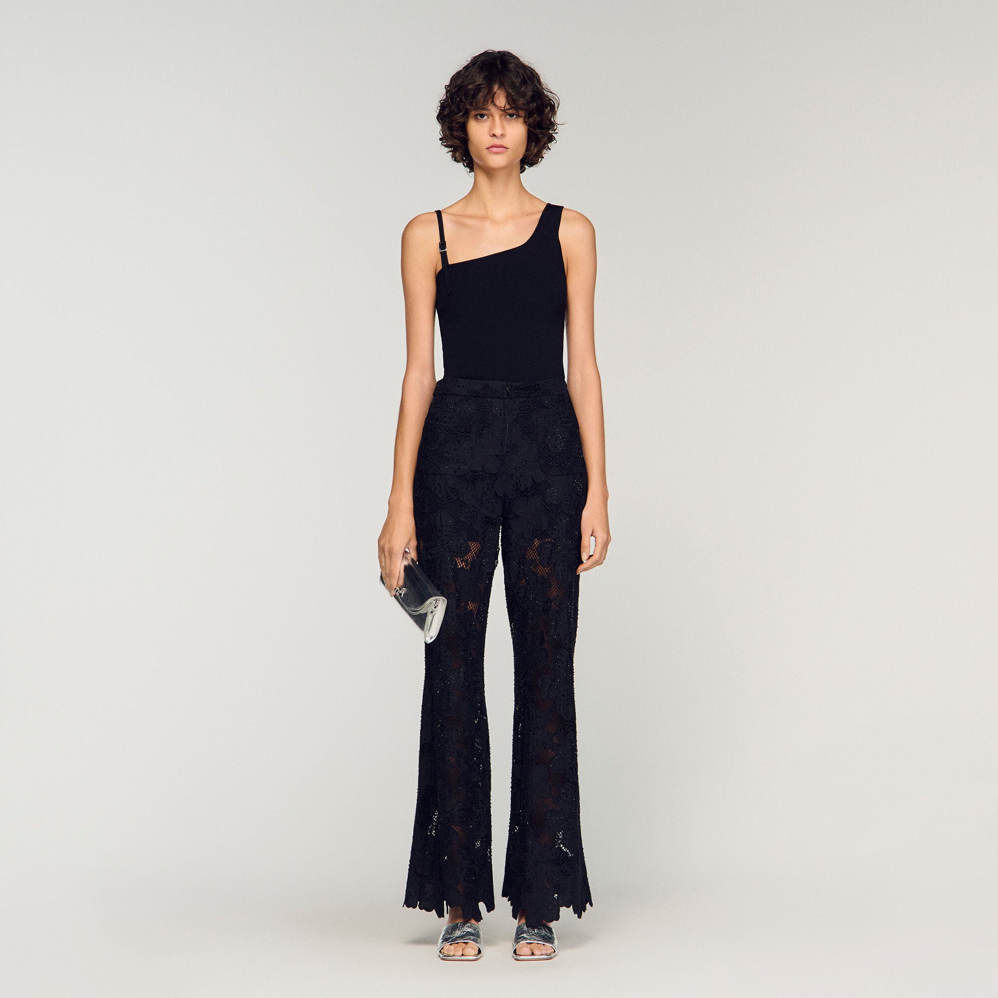 Asymmetric knit top