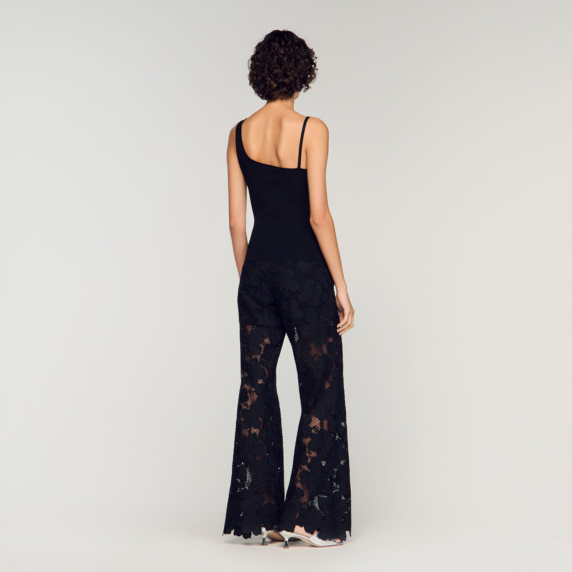 Asymmetric knit top