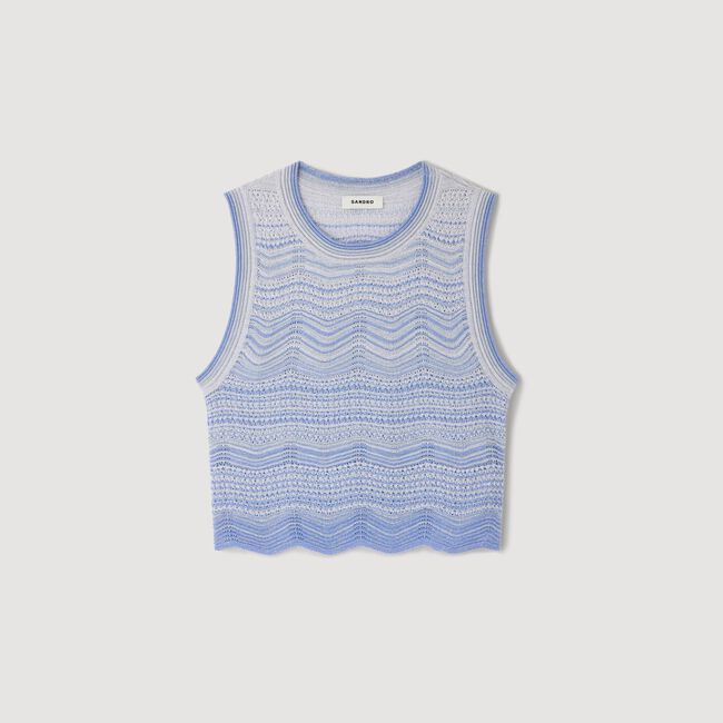 Decorative knit crop top