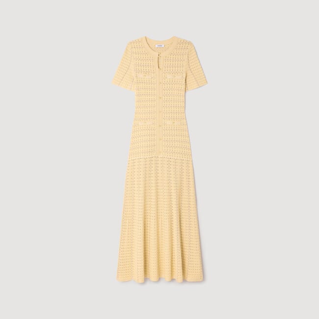 Rhinestone knit maxi dress