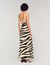 Zebra print knit maxi dress