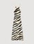 Zebra print knit maxi dress