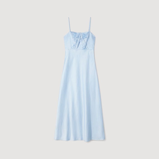Satin-effect maxi dress