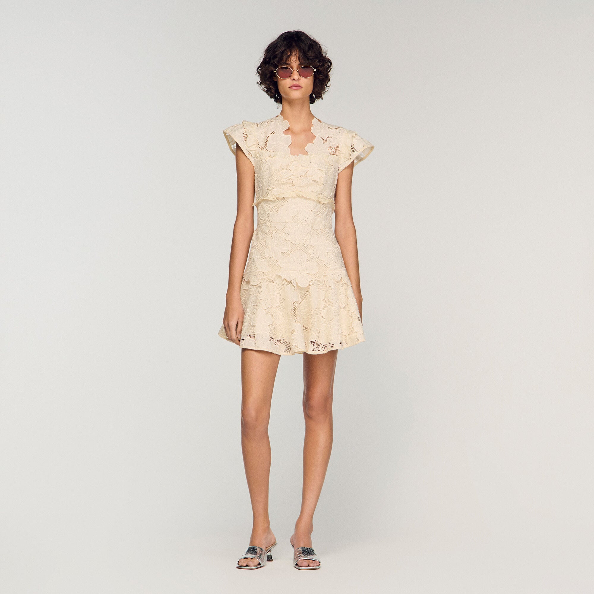 Mini guipure dress