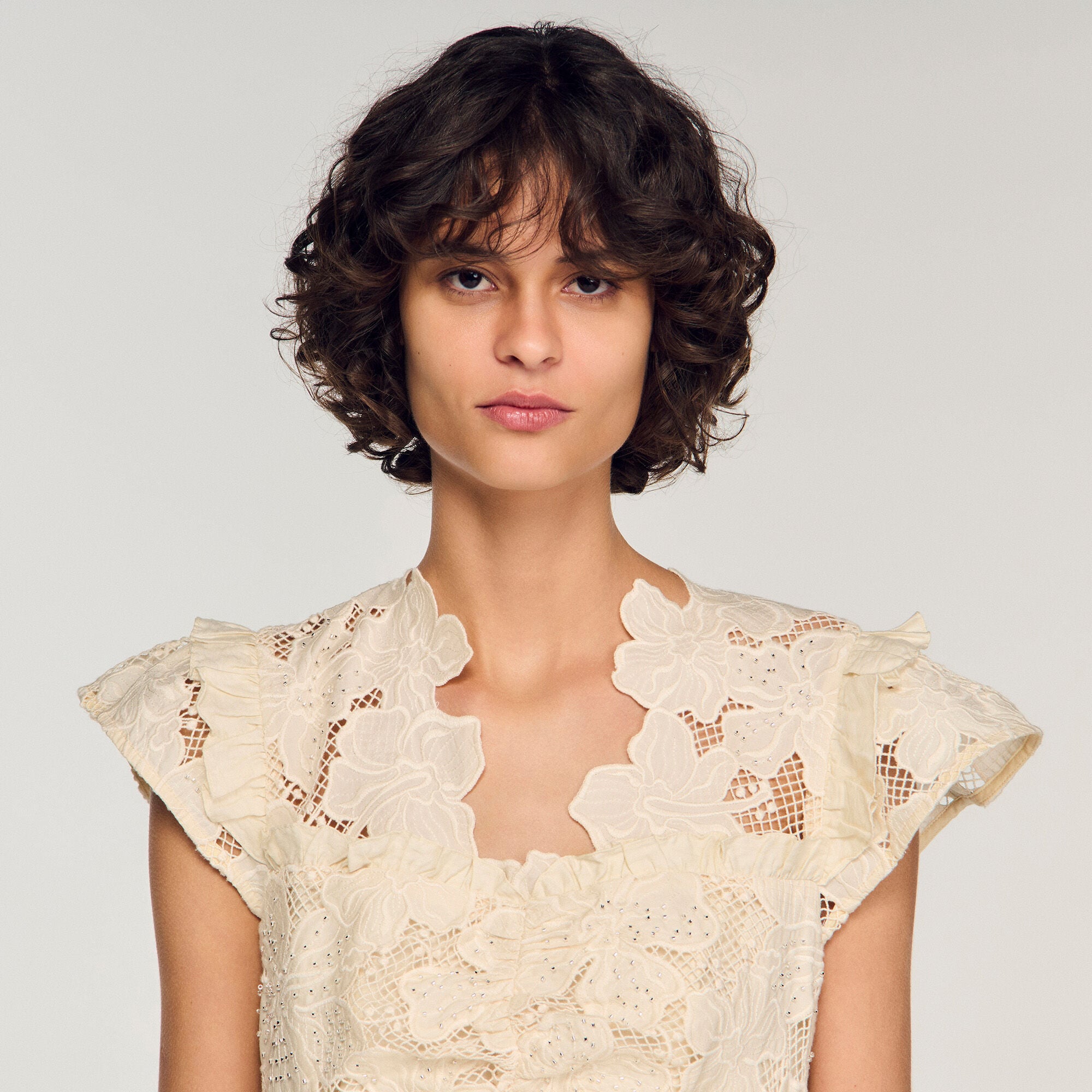 Mini guipure dress