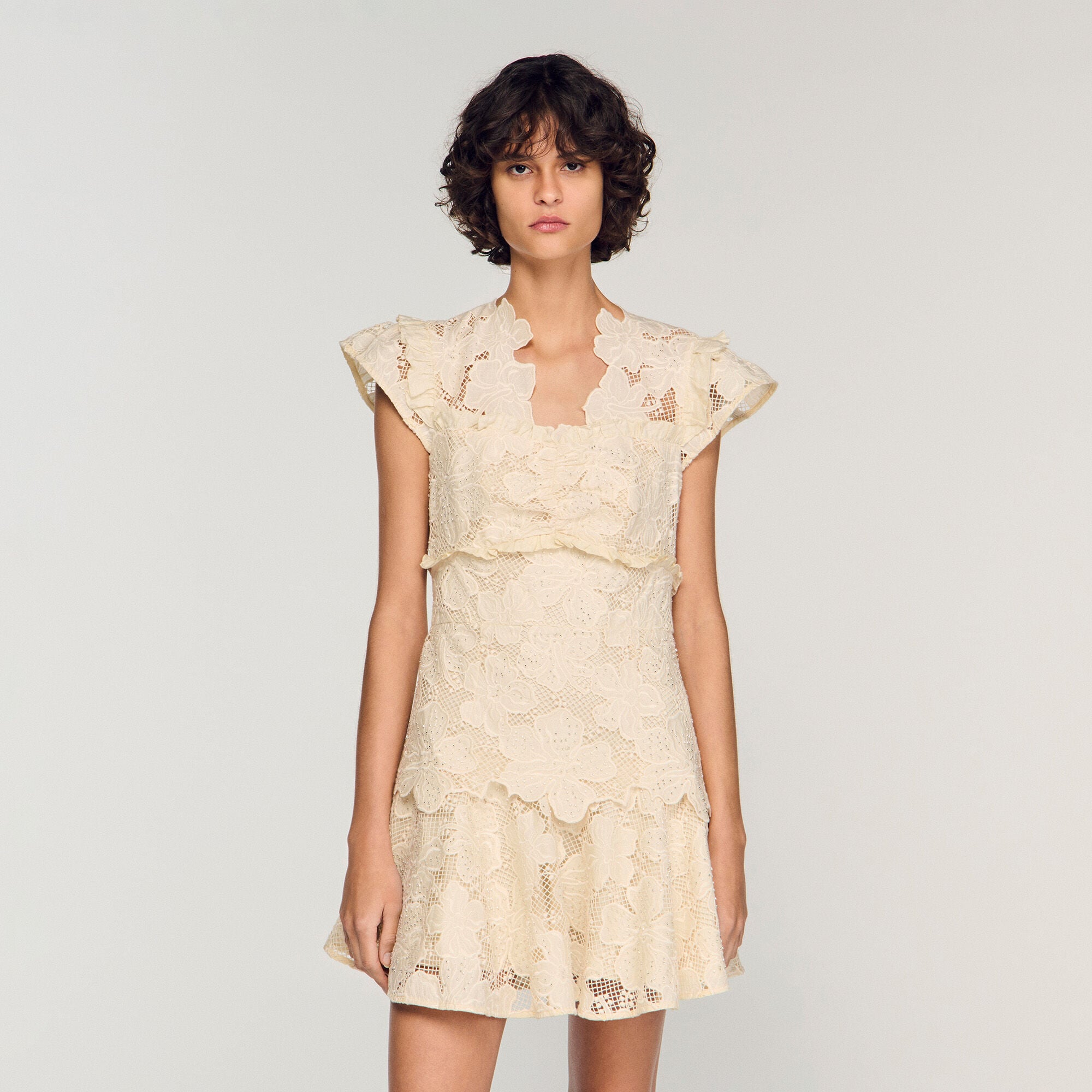 Mini guipure dress