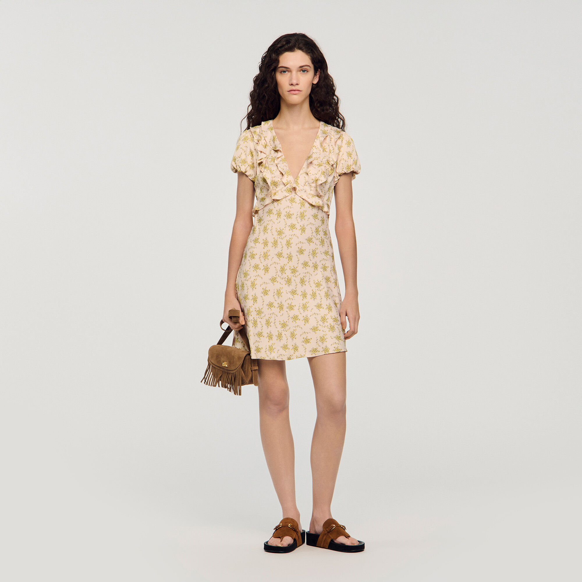 Floral print mini dress