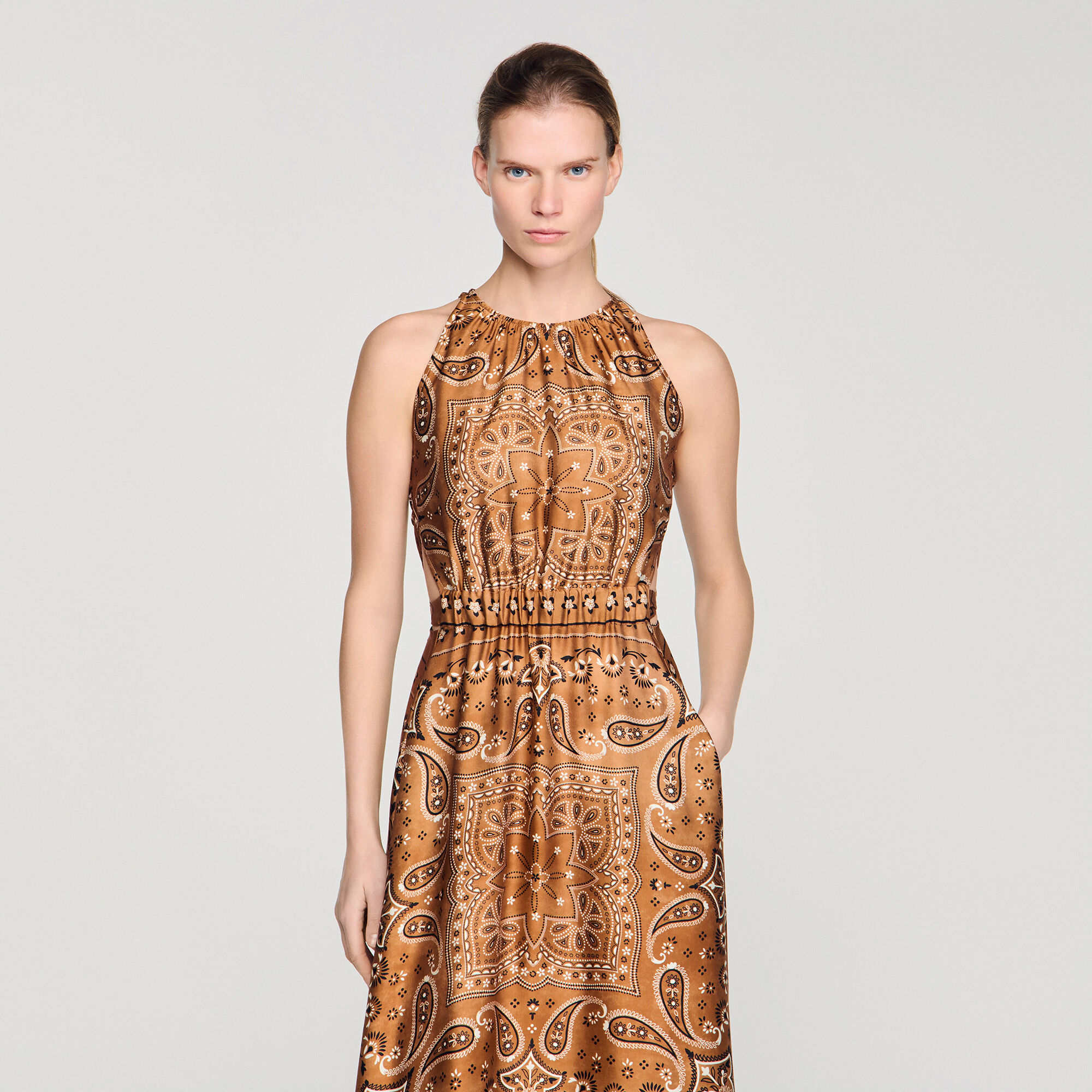 Bandana-print maxi dress