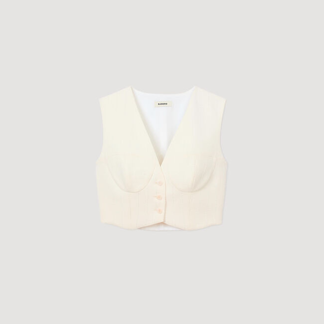 Sequin cropped vest