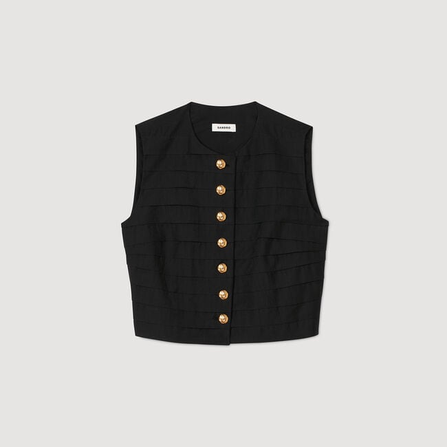 Pleated crop top