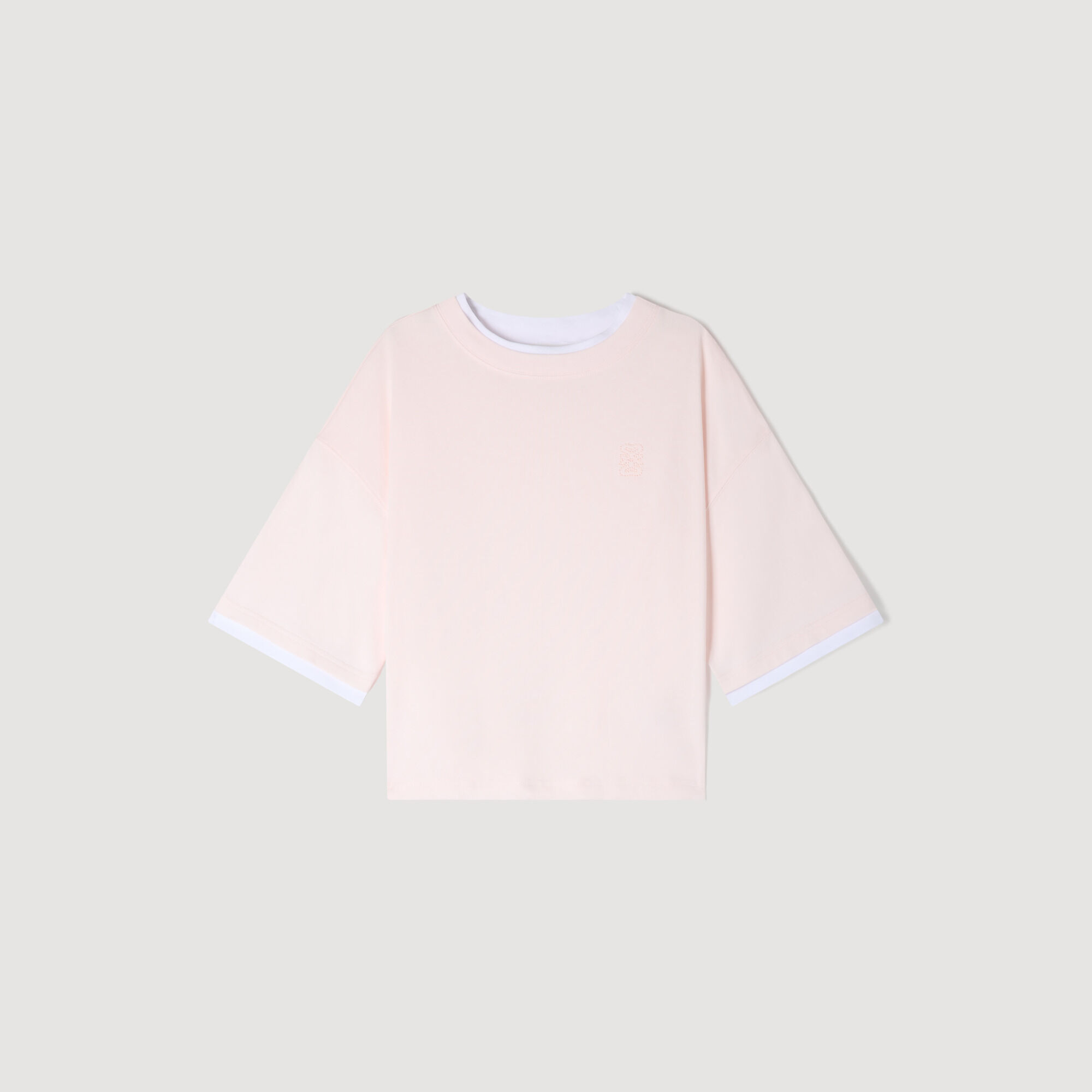 Embroidered logo cotton T-shirt