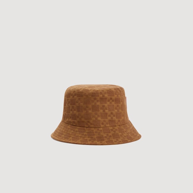 Denim bucket hat with patch