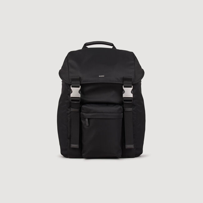 Recycled leather backpack