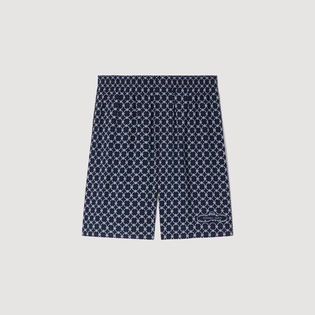 Link print flowy shorts