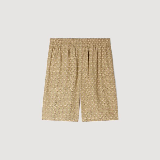 Link print flowy shorts