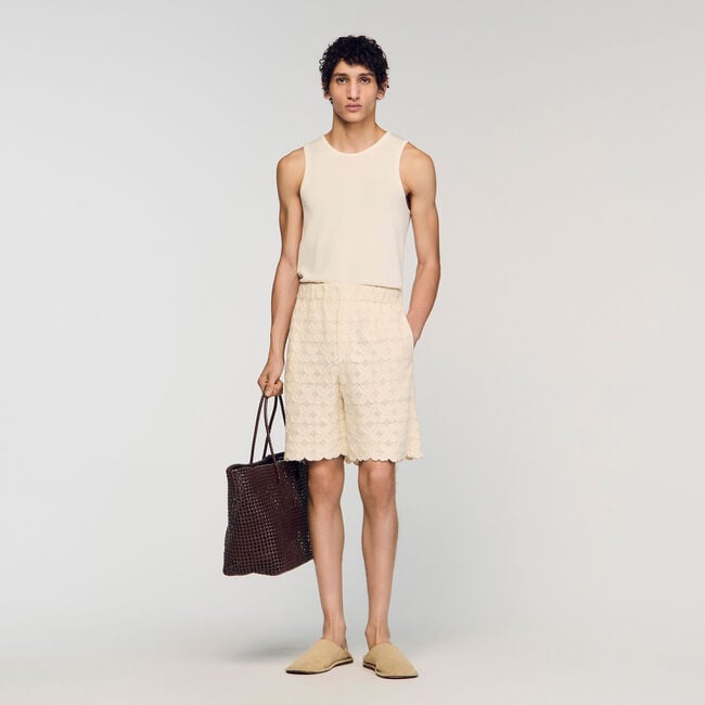 Broderie anglaise cotton shorts