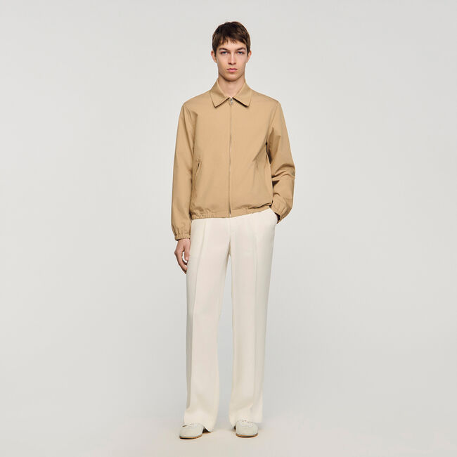 Zip-up cotton jacket