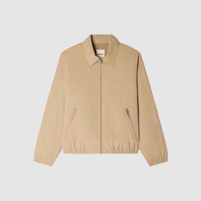 Zip-up cotton jacket