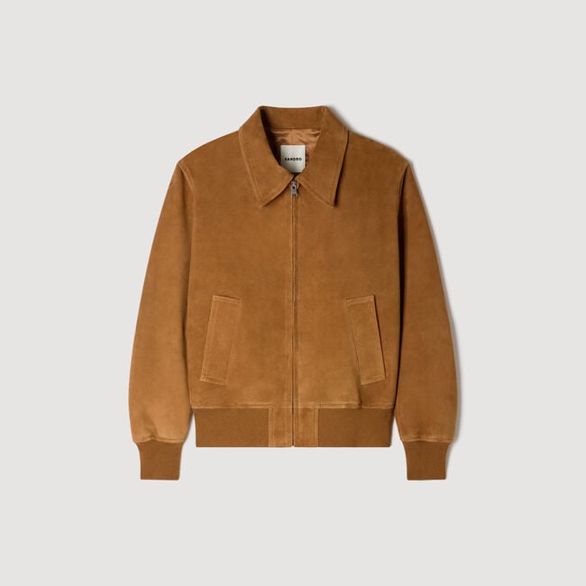 Suede leather jacket