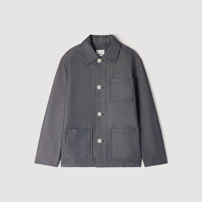 Denim-effect worker jacket