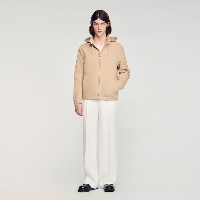 Hooded zip-up jacket